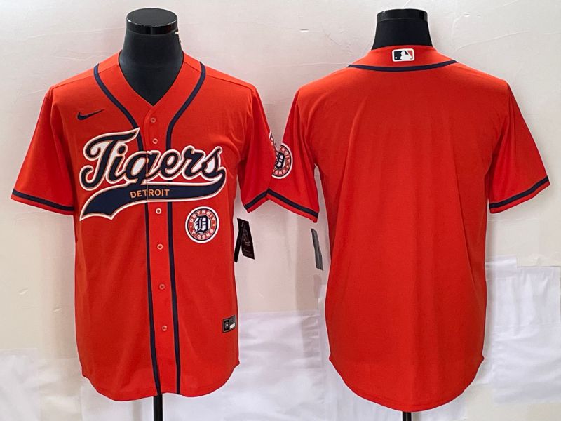 Men Detroit Tigers Blank Orange Joint Name 2025 Nike MLB Jersey style 2